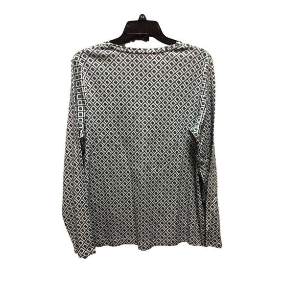 Croft & Barrow Women’s Crew Neck Long Sleeve Sleeve Floral Box Patterned Tshirt - Picture 5 of 6